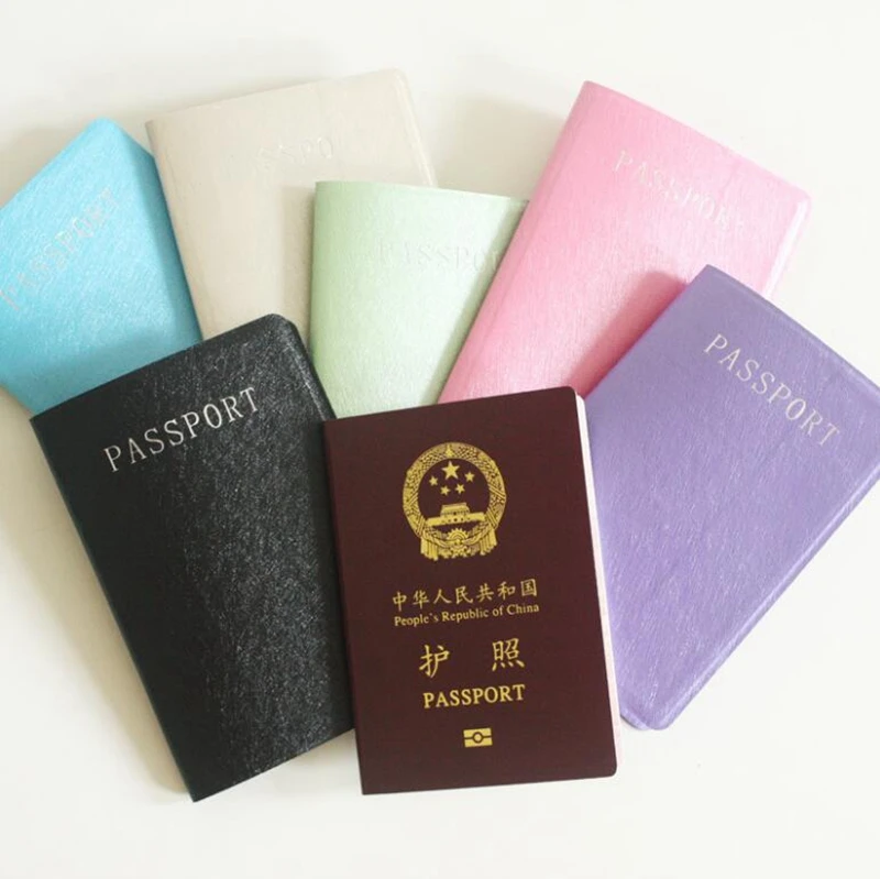 

Dreamtop DTF274 free sample passport holder PU leather as freebie custom logo promotional PU passport cover, Pink, black, gold, purple