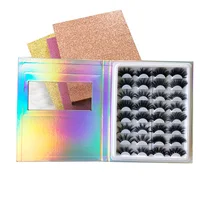 

hot selling custom lashes packaging box 25mm 3d mink eyelashes book