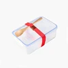 Factory custom Lunch Box fasten tight belt with tableware holder premium elastic strap box