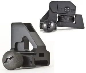 Front and Rear Iron Sights Set Picatinny 20mm Rail for Flat Top Rails