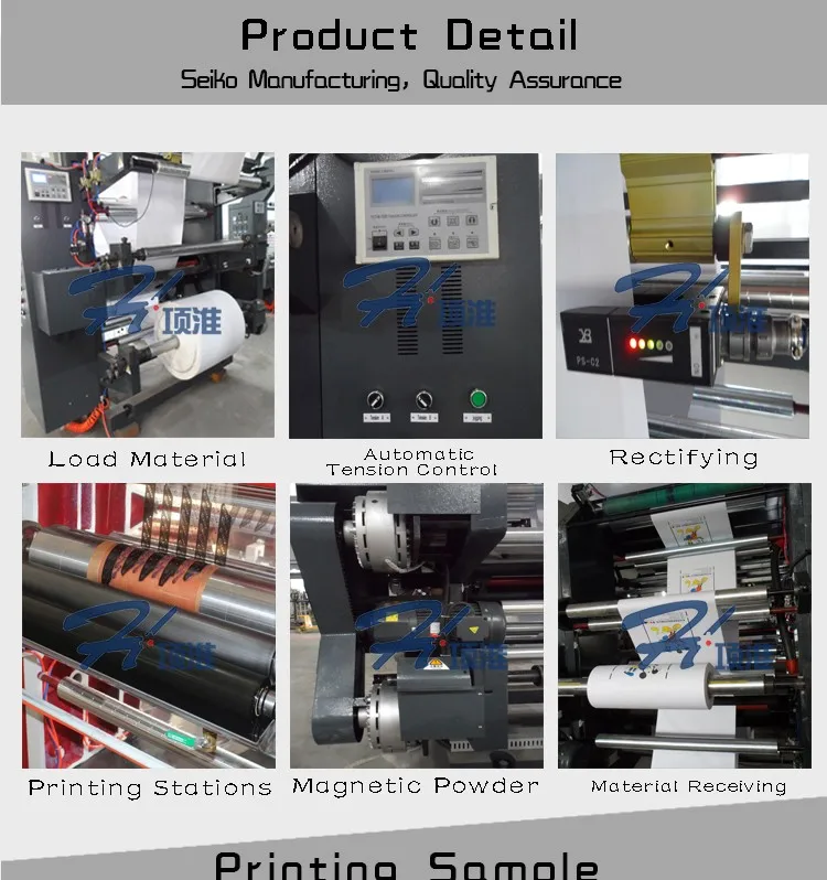 Six Color Flexographic Printing Machine Paper Printing Machine Plastic Film Flexo Printing Press