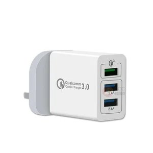 3 Port USB Fast Charger UK Plug