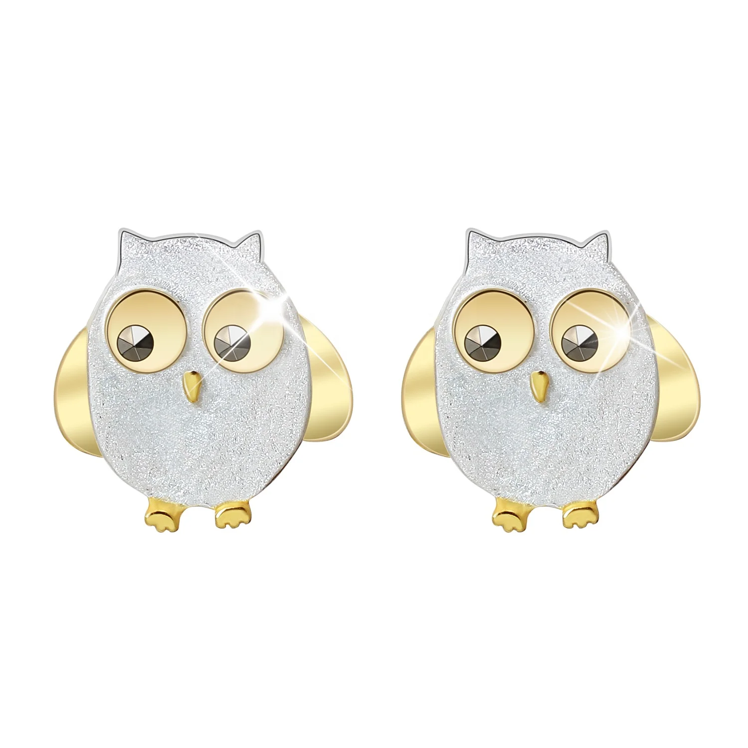 

Wholesale Cute 925 Sterling Silver Owl Stud Earring For Girl Best Selling Christmas Items