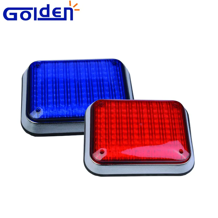 EverBrightt 2-Pack Red 3 LED Car Flash Light DRL Truck Emergency Strobe Flash Warning Light 12-24V
