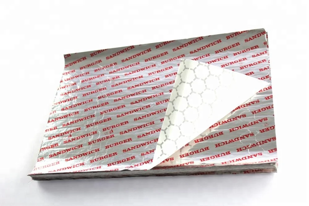 
Factory price nice quality hamburger wrapping foil paper 