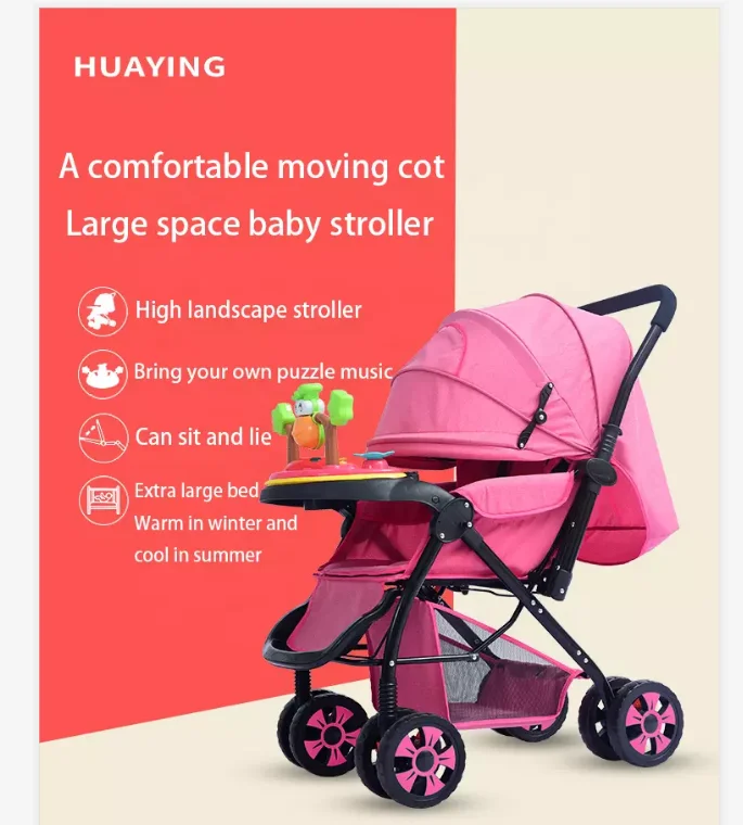 Luxury Baby Stroller Shock Absorption Baby Pram Carrier Chinese ...