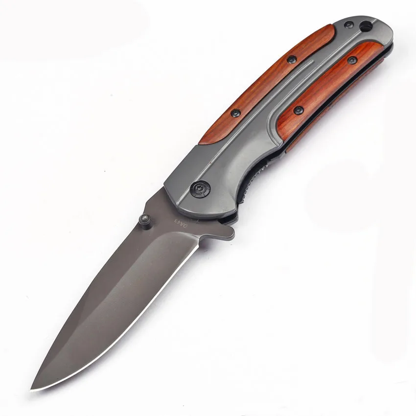 

Hot Sale Stainless Steel Survival Knife Folding Knife In Wood Handle