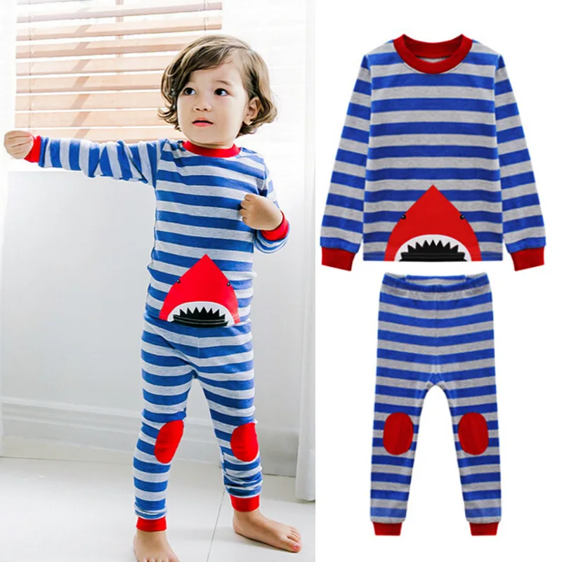 

Pajama Sets 2pcs Toddler Kids Baby Boy Girls Striped Outfits Christmas Pajamas Sleepwear Set, Blue