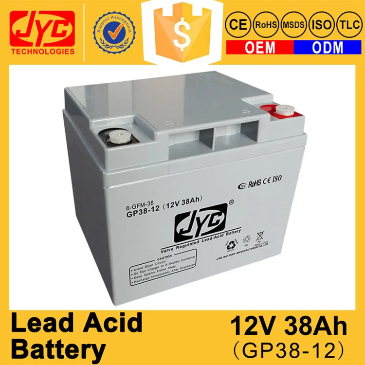 2018 Top Brand price 38ah 12 volt lead acid power road battery