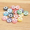 fancy two hole round laser colorful resin buttons for baby sweaters