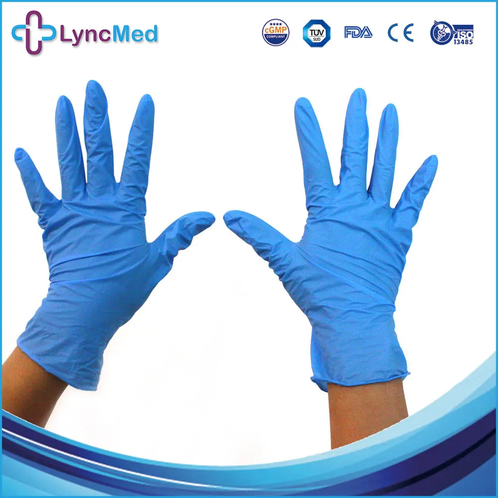 
Cheap powder free disposable nitrile coated exam latex free gloves 