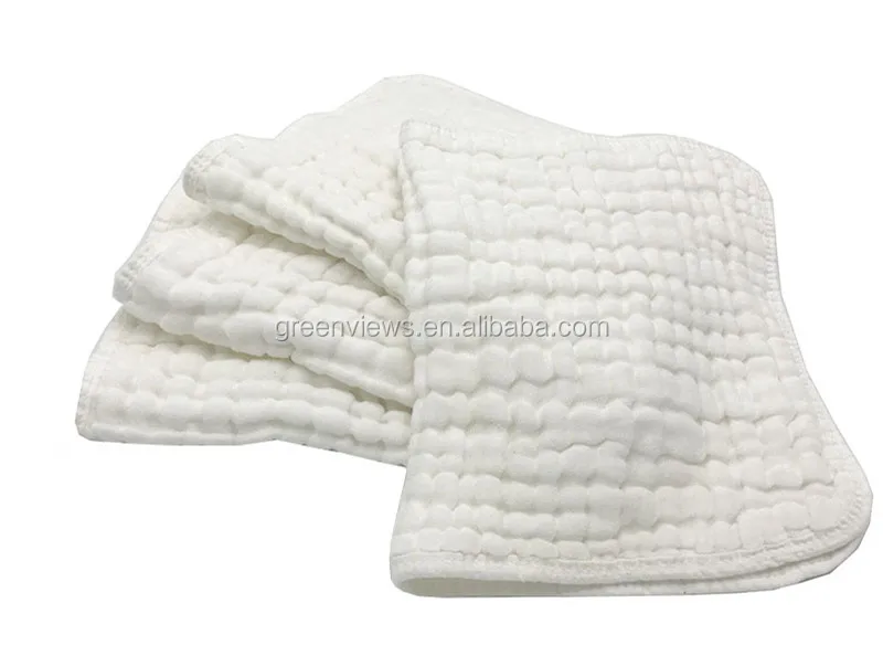Muslin Burp Cloths 6 Pack 100 Cotton Soft White Large 20"x 10" For
