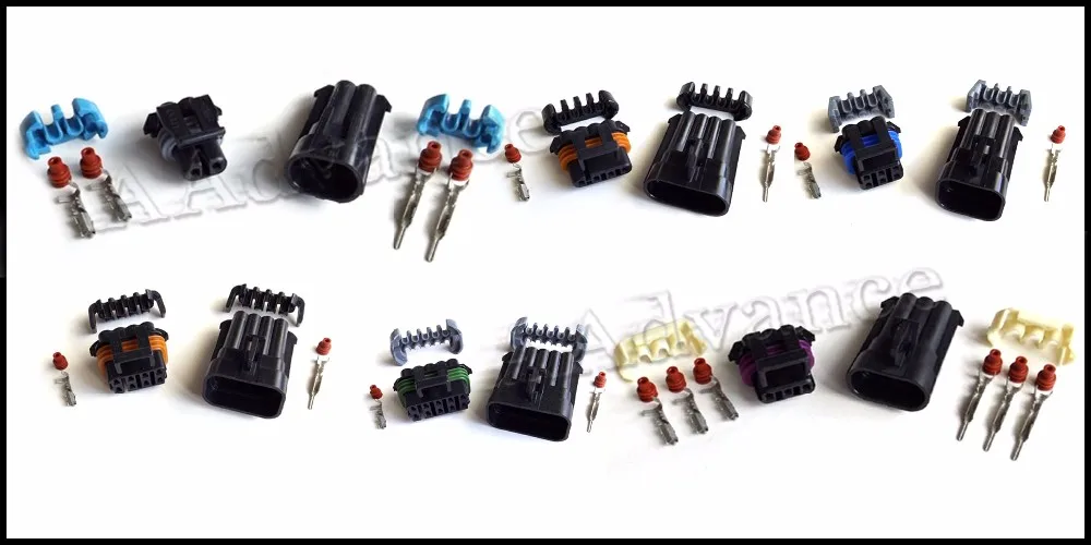 Amp Multilock 070 040 2 Pin Male Motorcycle Connector For Harley