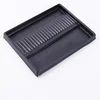 Disposable black ps rectangular plastic pen / pencil packaging full stationery set tray insert