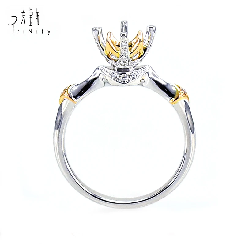 

Hongkong Wholesale Custom Design Jewelry 18 Carat Yellow Gold Engagement Ring For Women