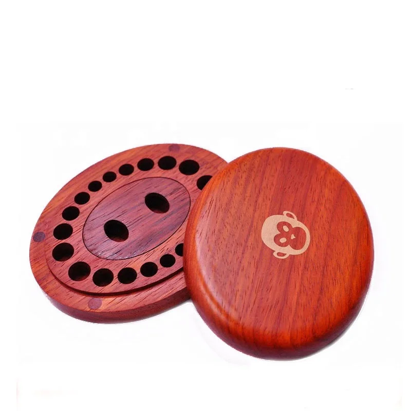 
Custom wooden baby tooth box boy and girl teeth storage boxes 