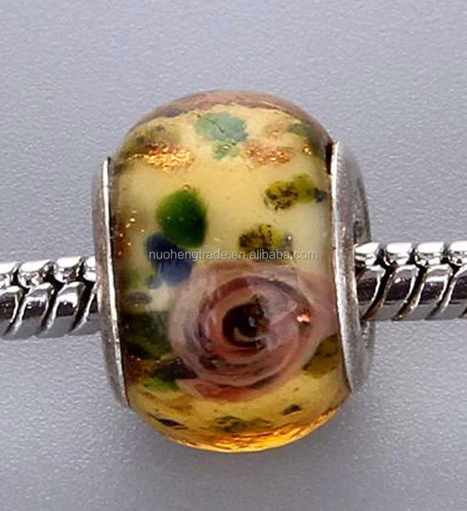 

925 Sterling Silver Core Lampwork Glass Beads BLDKZ-007