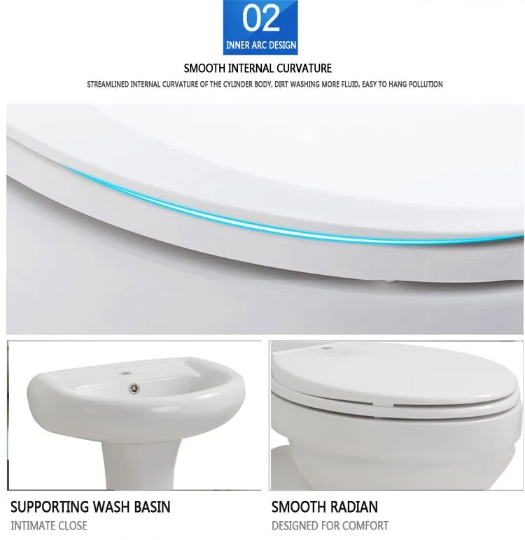 Washdown sky blue color toilet two piece toilet wc water closet, View