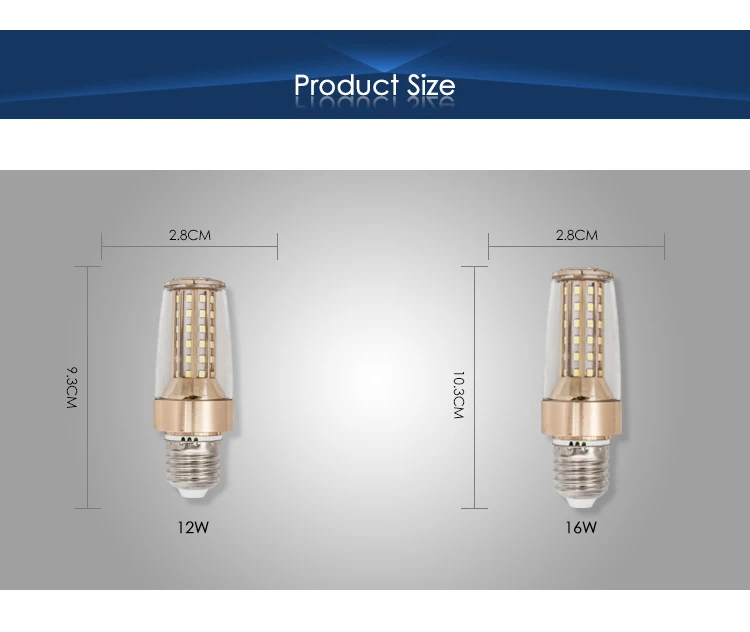 E27 16W Led Corn Light With Plastic Cover