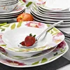 30Pcs Square Dining Plate Set Luxury Dishware