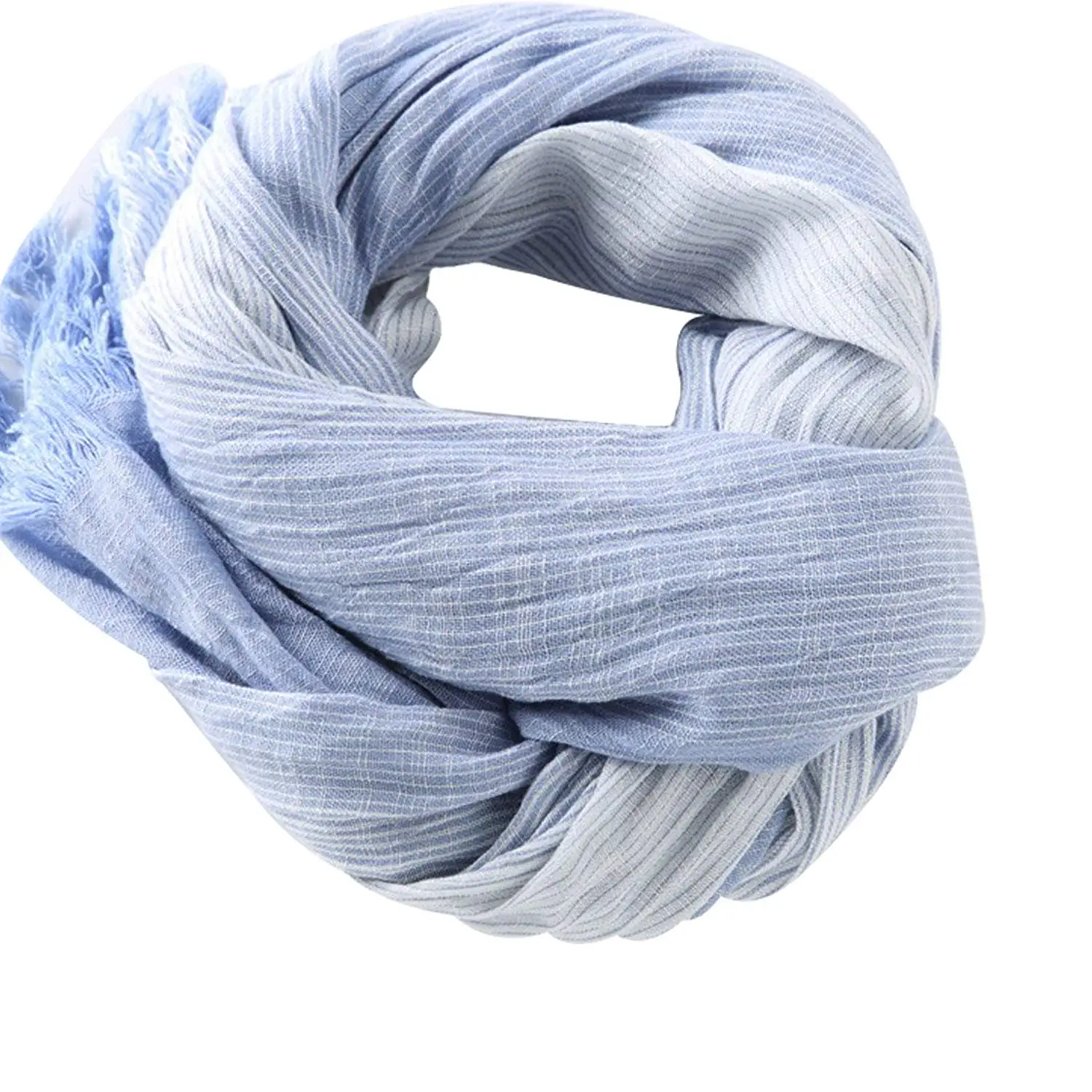 light blue linen scarf