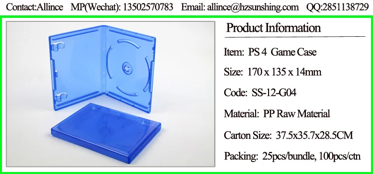 Ps4 Caso De Juego Xbox Un Solo Cd Dvd Juego Caja - Buy Funda Para