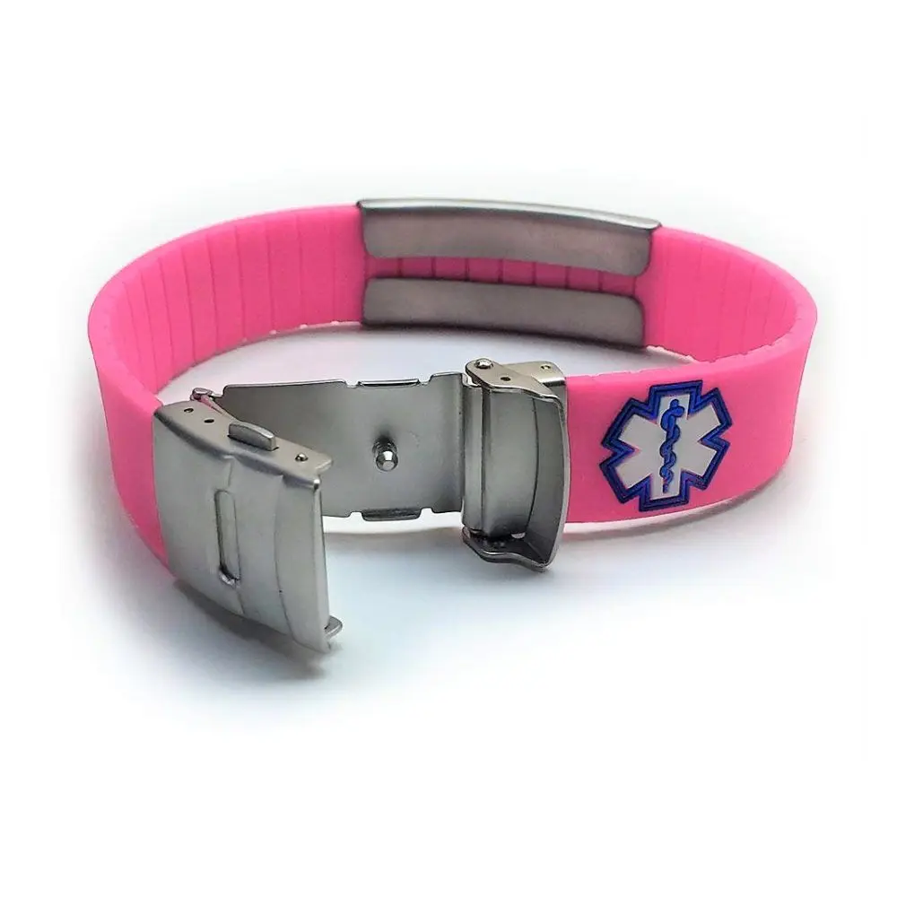 Waterproof Silicone Sport Medical Alert Id Bracelet Buy Silicone