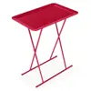 Low price plastic folding fruit tray table snack tray table with metal frame