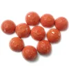 Wholesale synthetic mix color coral faceted round cab
