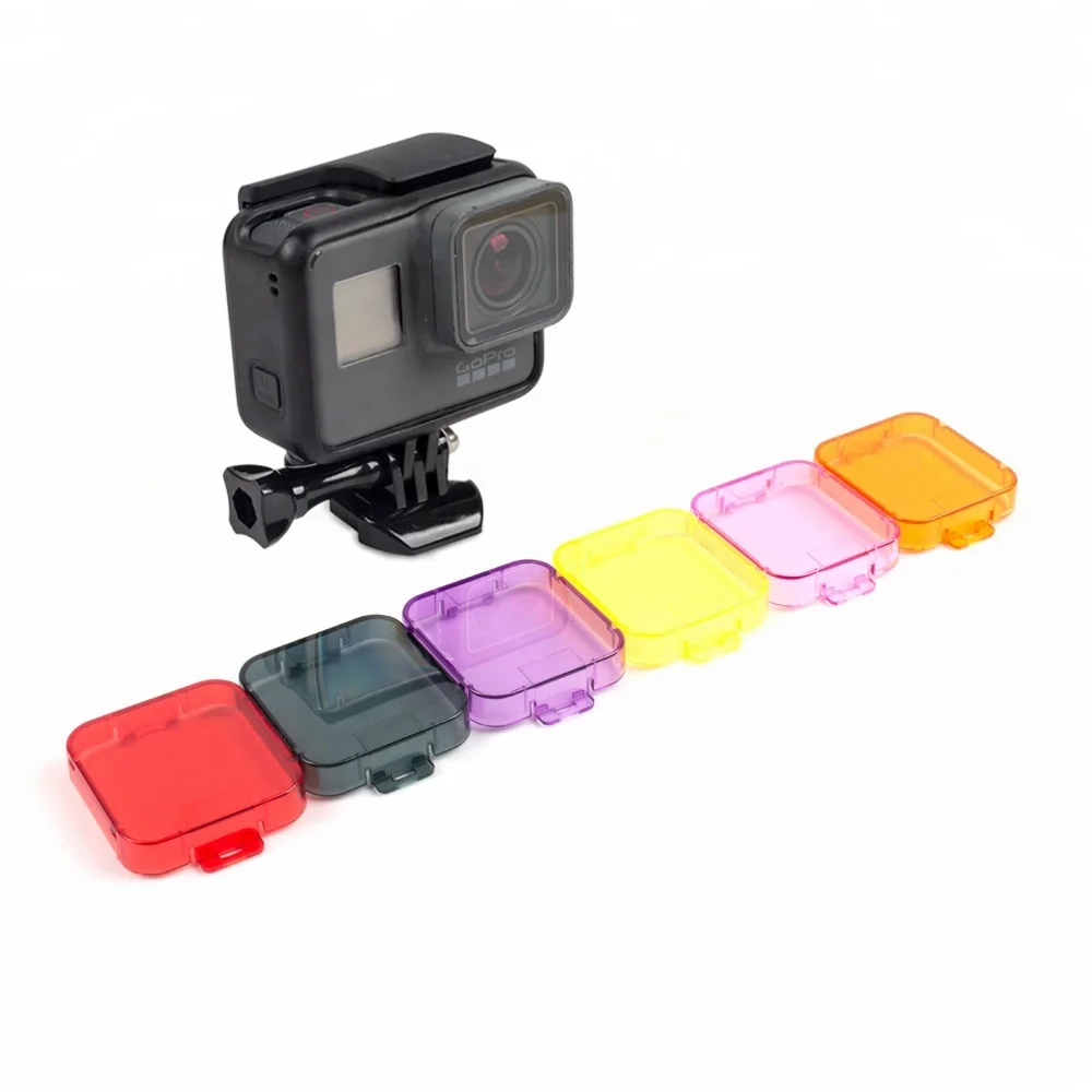

Go Pro Accessories Colorful Underwater Lens Filter Cover for Go pro5/6/7
