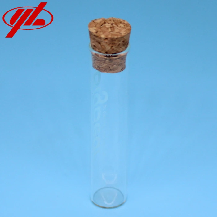 glass test tube with cork