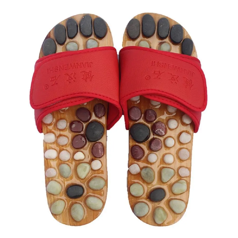 Healthcare Natural Cobblestone Foot Massage pebble massage slippers plantar acupuncture points Shoes