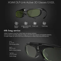 

XGIMI 3D Shutter Glasses with Ultra-Clear HD and Rechargeable Battery 144Hz DLP 3D Active Glasses for All DLP Link 3D Projector