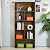 Living Room walnut Finish Wooden Bookcase bookshelf design