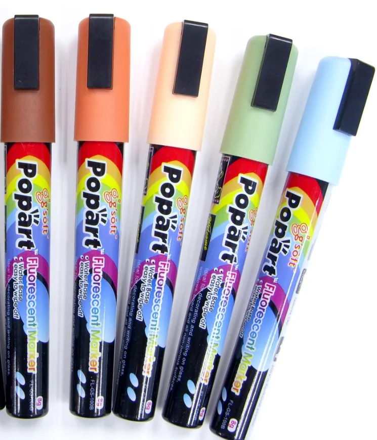 

Good quality Assorted Earth colors Best Glass decoration 5.5 MM Liquid marker