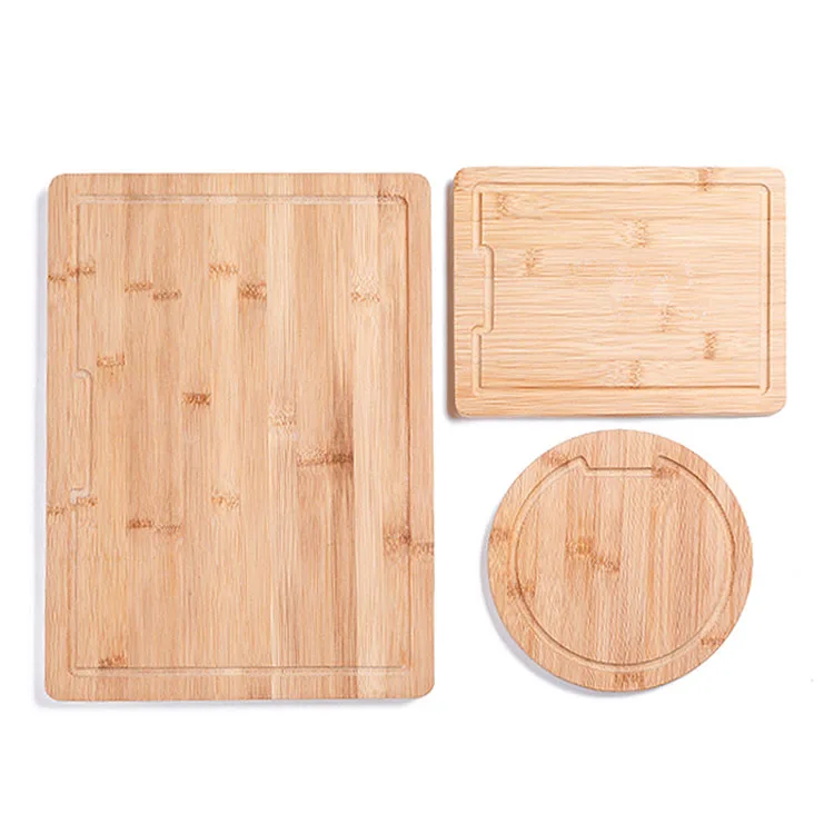 

Wholesale Cheap Price Large Medium Small Model Kitchen Bamboo Chopping Board Set