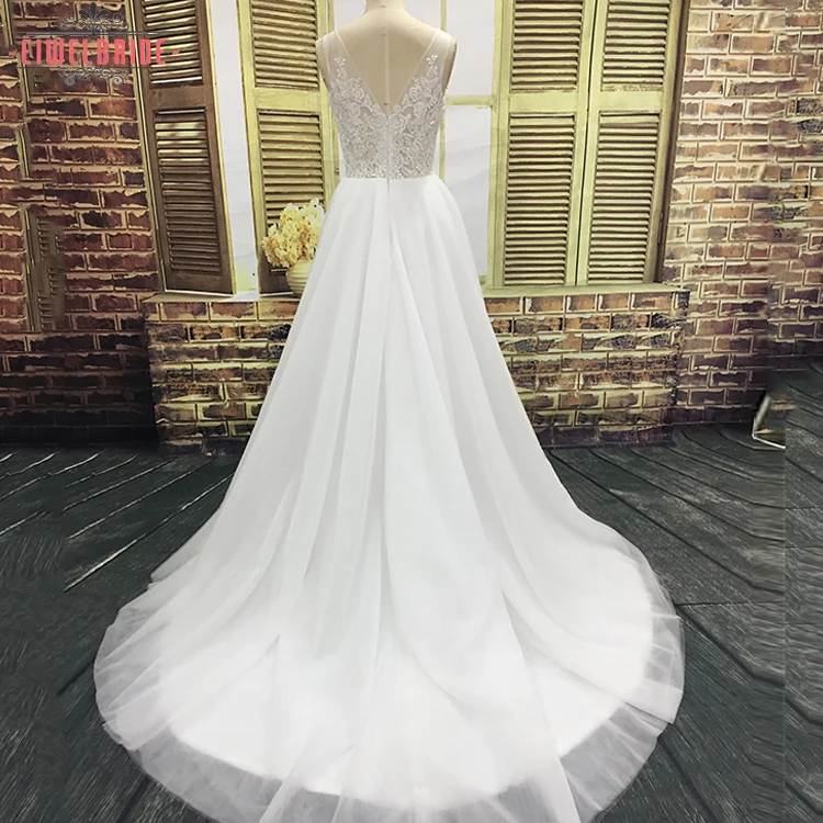 Expensive Beautiful Bridal Dress Lace Open Back Ladies Wedding Dress