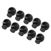 Spring Loaded Plastic Round Toggle Stopper Cord Locks End