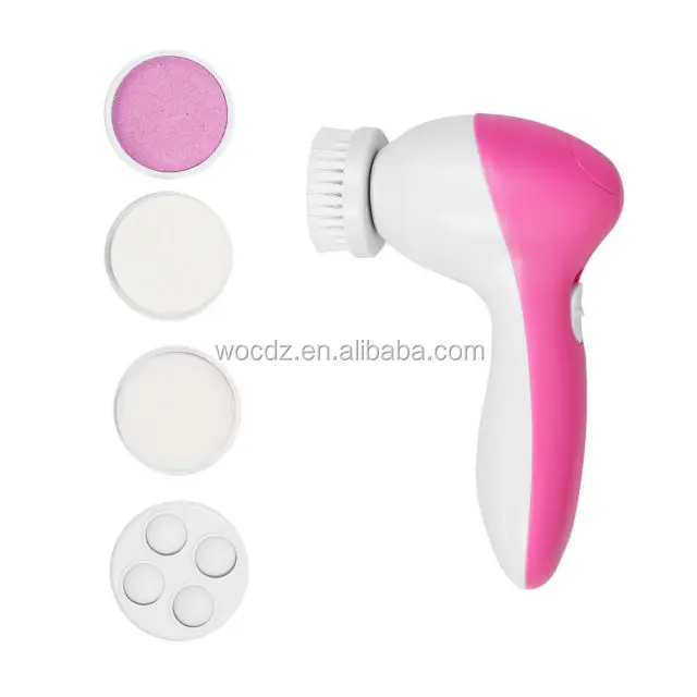 

5 In 1 Spa Equipment Beauty Skin Care Cleaner Electric Facial Spa Brush Pore Cleaning Face Cleansing Massager, Pink/blue/customized
