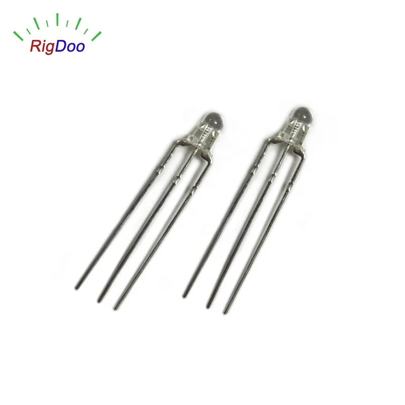 
3mm Round Red Green Bi Color SMD LED Chip Twin Colors Light Emitter Diode Dual Colour Emitting LED Components Free Samples RoHS 