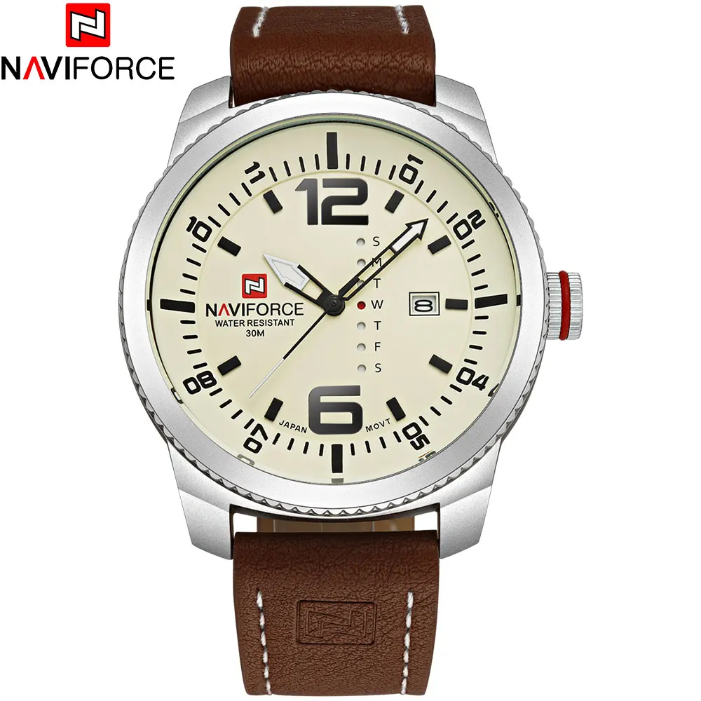 

Naviforce 9063 Men Quartz Watches Luxury Branded 30 ATM Men Analog Sports Watches Relogio Masculino, As picture