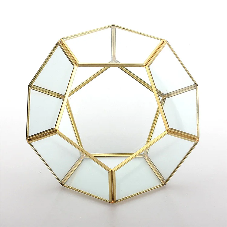 Glass Gold Copper Geometric Terrarium/glass Globe Hanging Terrarium