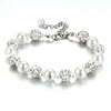 wholesale fashion charm plastic resin soft pottery rhinestone bracelet beads jewelry chain clasps bracelets