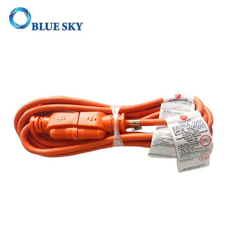 Orange 3m Extension Electric Power Cord & Cable For Vacuum Cleaners