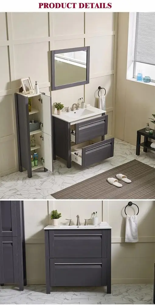 Philippines Sliding Door Design 3 Drawer Freestanding Bathroom Standalone Vanity Sets Combos