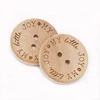 Custom Fashion Laser Engraved Logo Wood Button for Shirt and Clothes