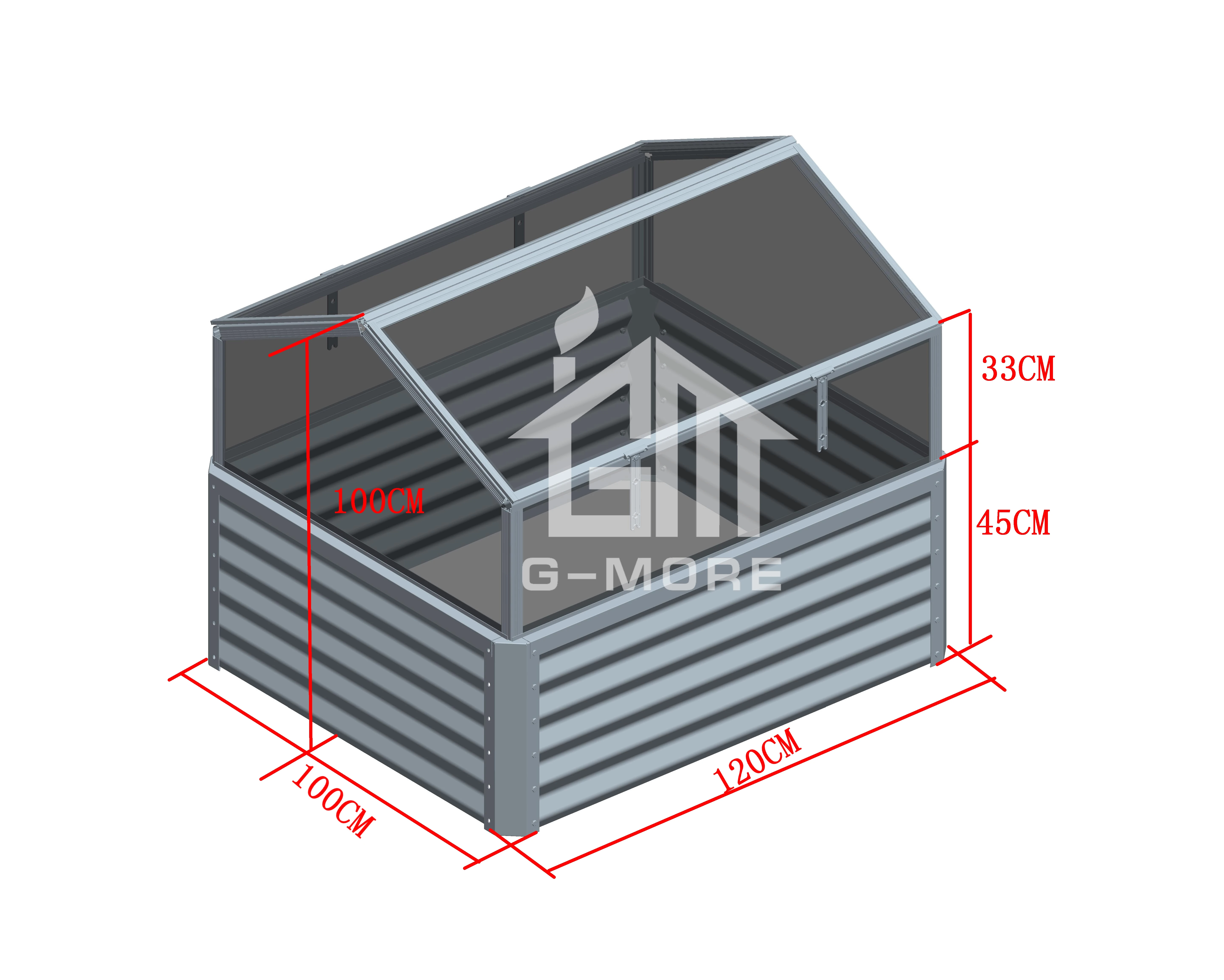 
Latest Design Raised Bed Garden + Small Garden Greenhouse 