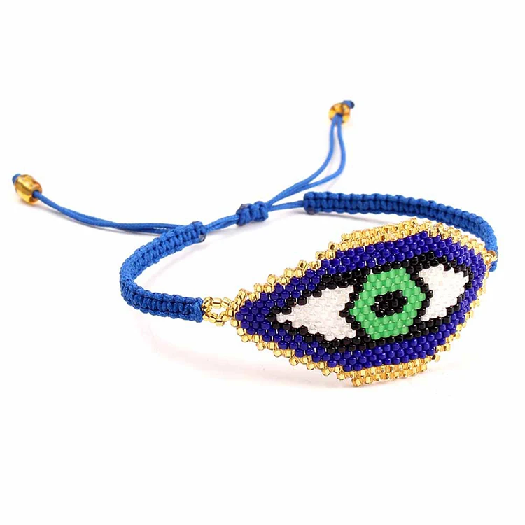 

Handmade Eye Bracelet MIYUKI Seed Beads Braided Bracelets For Best Girl Women Gift Jewelry(KMB83607), As picture