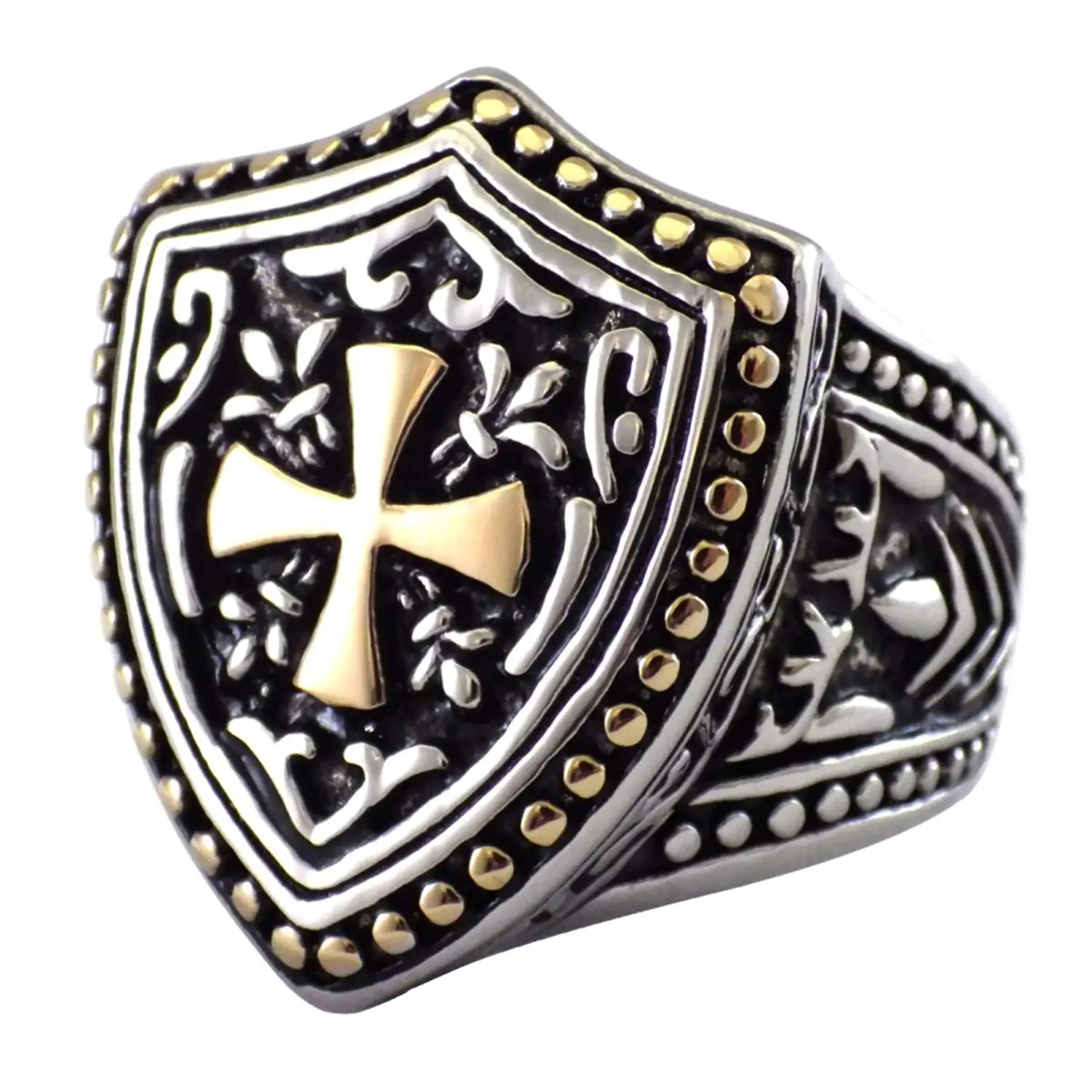 Buy Fantasy Forge Jewelry Mens Maltese Cross Knights Templar Shield ...