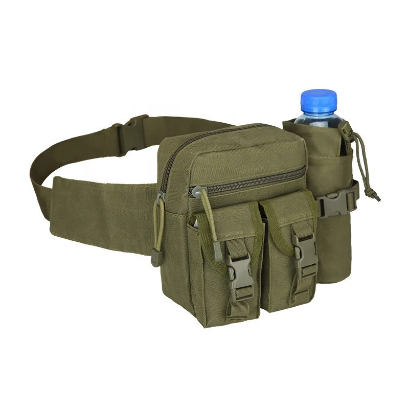 

Tactical Waist Pack Pouch With Water Bottle Pocket Holder Waterproof Molle Fanny Hip Belt Bag, Mix colors